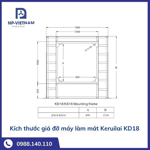Giá đỡ máy làm mát Keruilai KD18A 