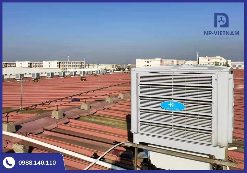 Hình 3. Lắp đặt máy làm mát Keruilai 