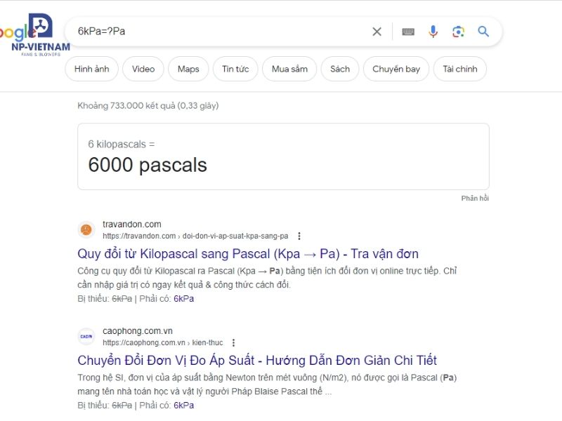 Quy đổi qua Google