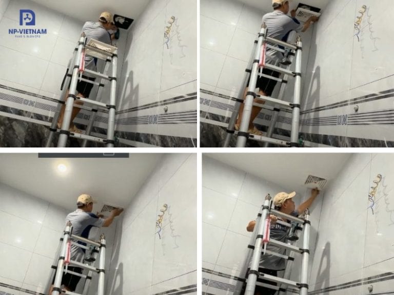 Bước 5: Đặt và cố định quạt vào vị trí