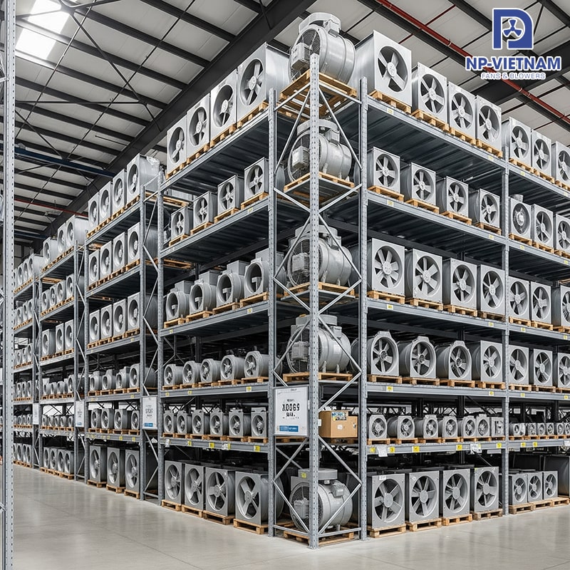 Kho hàng quạt hút gió trang trại tại NP Việt Nam