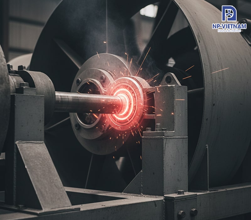 Nhiệt độ gối đỡ tăng cao đột ngột