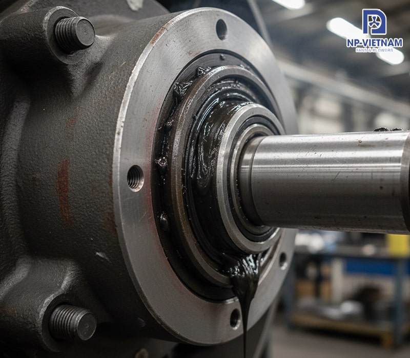 Dấu hiệu rò rỉ mỡ bôi trơn