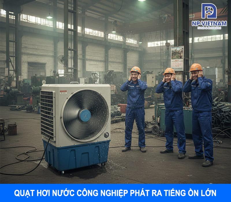 Quạt hơi nước công nghiệp phát ra tiếng ồn lớn