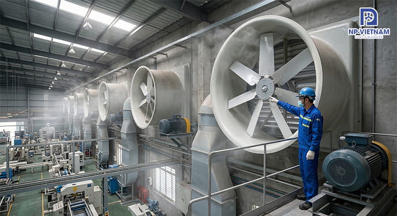 Tại sao quạt hút Composite là lựa chọn số 1 cho môi trường khắc nghiệt?