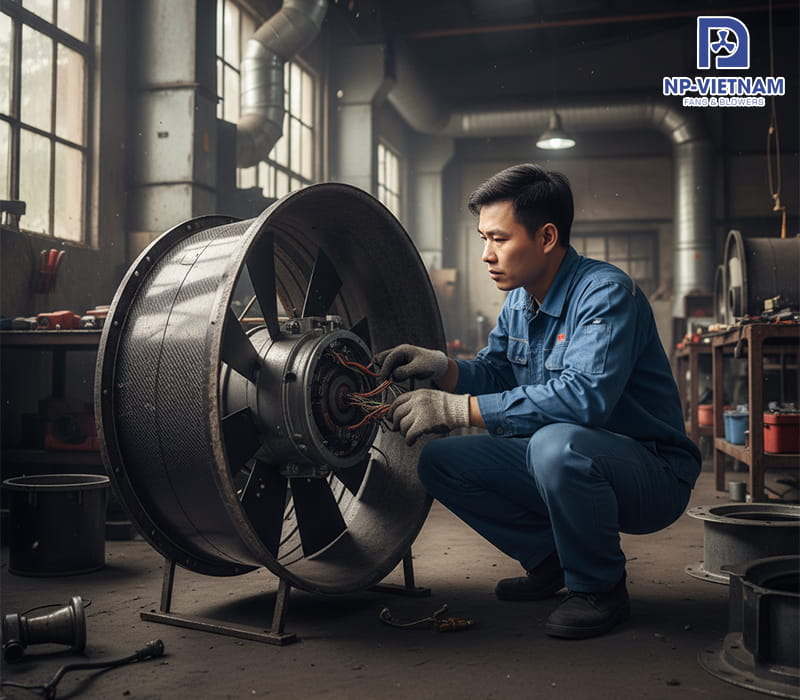 Motor quạt hút Composite không chạy