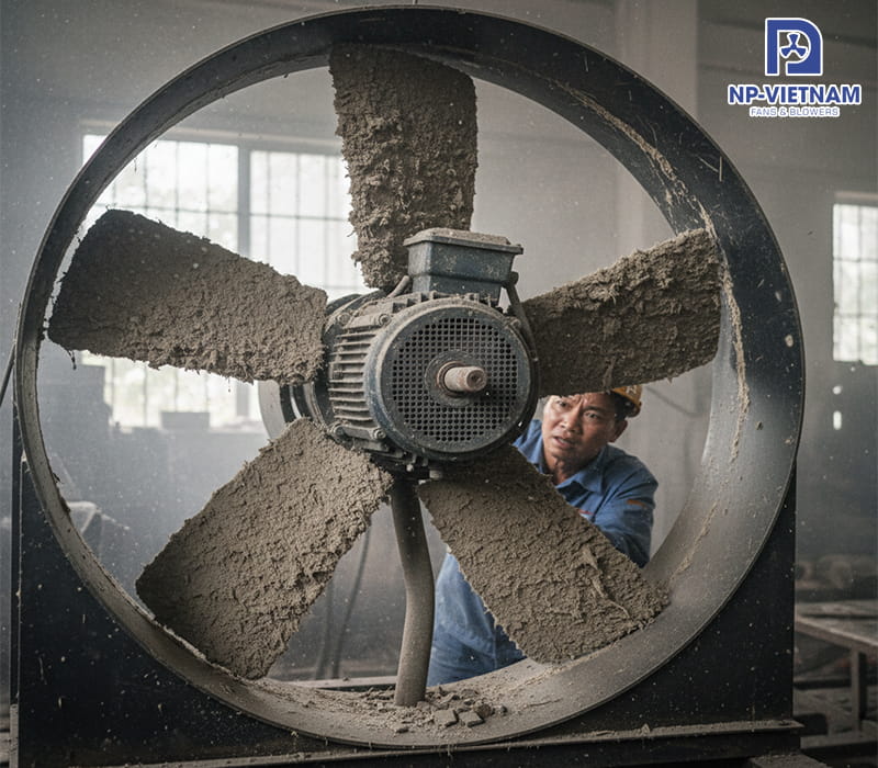 Lỗi kẹt cơ học ở cánh quạt hoặc bạc đạn