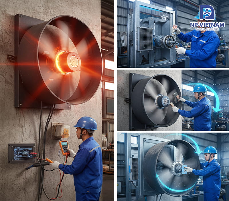 Cách khắc phục tình trạng quạt hút composite bị nóng hiệu quả nhất