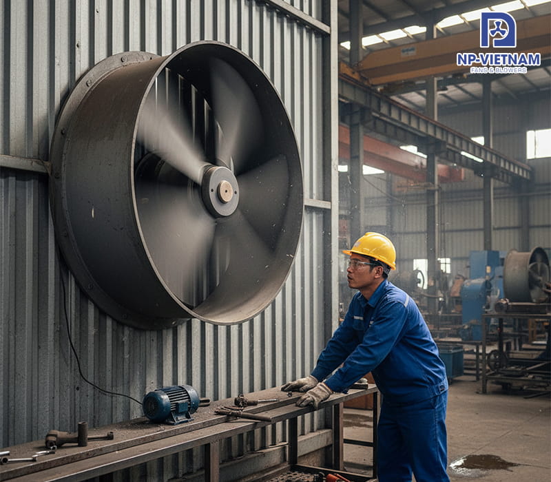 Quạt hút Composite kêu to