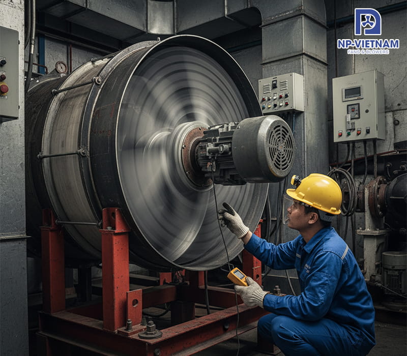 Quạt hút Composite rung mạnh khi hoạt động