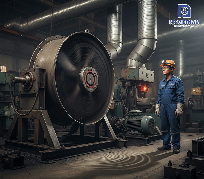 Tác hại nghiêm trọng khi để quạt hút composite rung lắc kéo dài