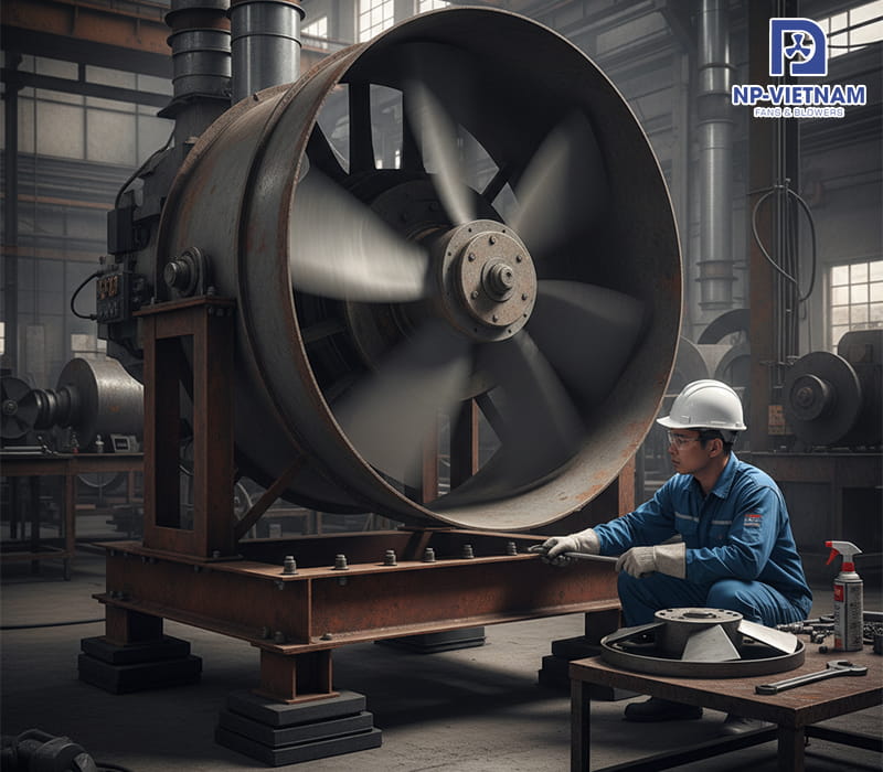 Cách khắc phục tình trạng quạt hút composite bị rung lắc tại chỗ