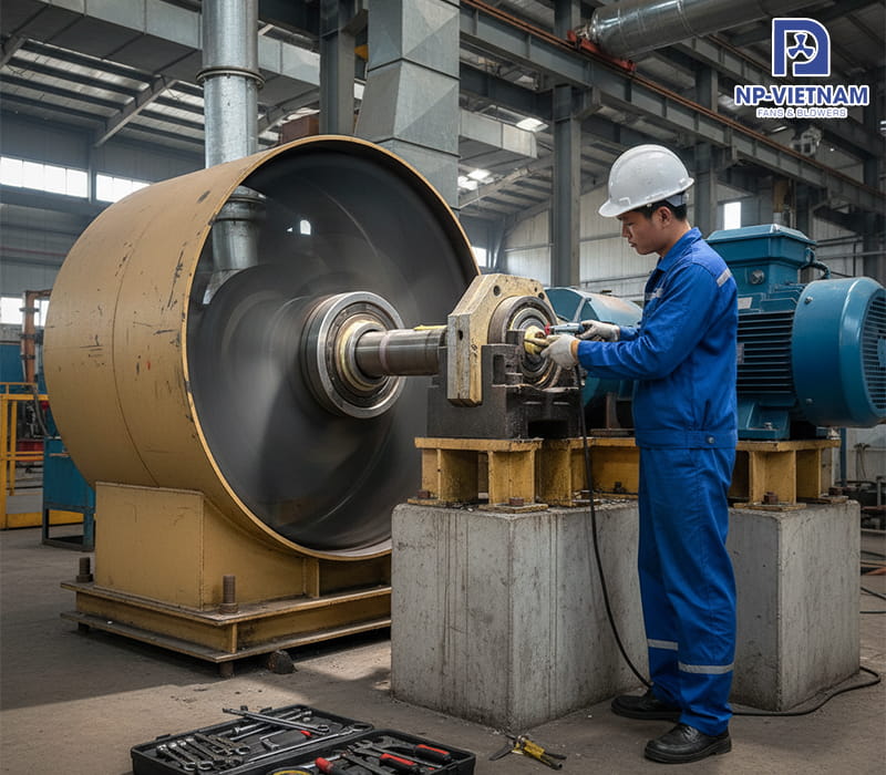 Quy trình bảo trì định kỳ giúp quạt composite vận hành êm ái