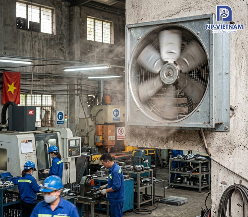 Tại sao quạt thông gió công nghiệp 400x400 lại được ưa chuộng?