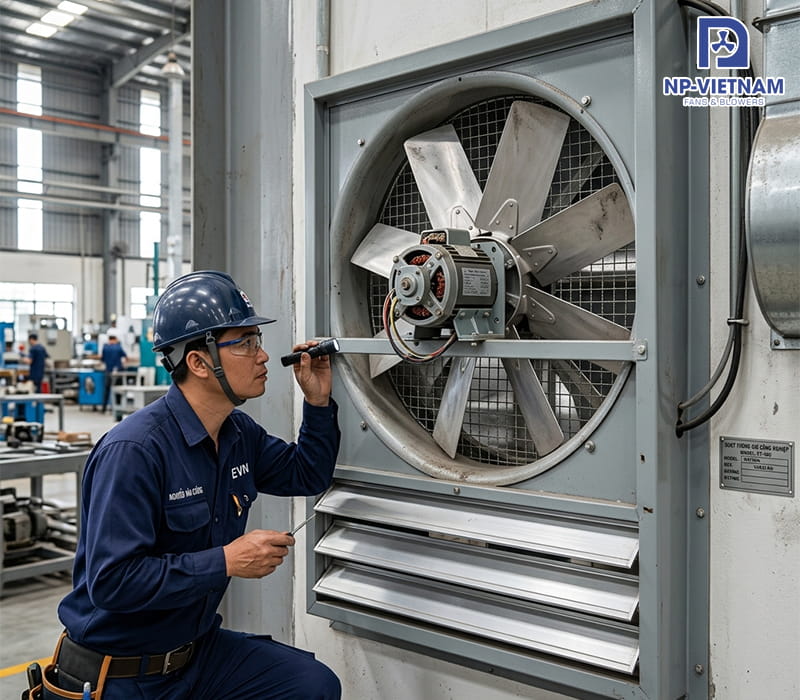 Cấu tạo cơ bản của quạt thông gió vuông