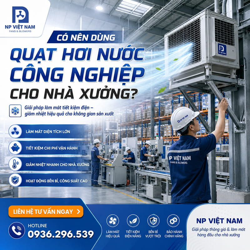 Có nên dùng quạt hơi nước công nghiệp cho nhà xưởng?