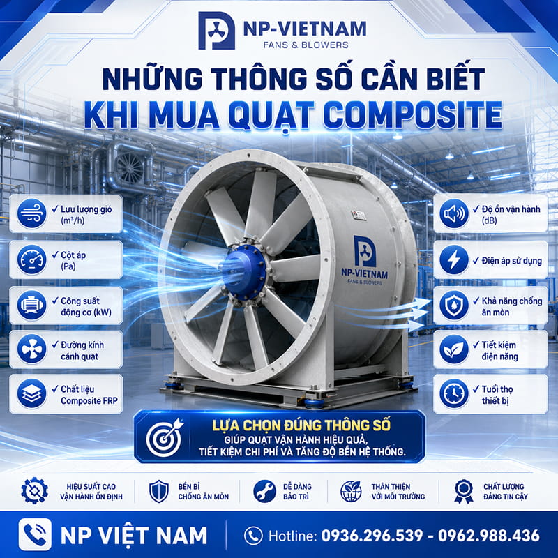 Những thông số cần biết khi mua quạt composite
