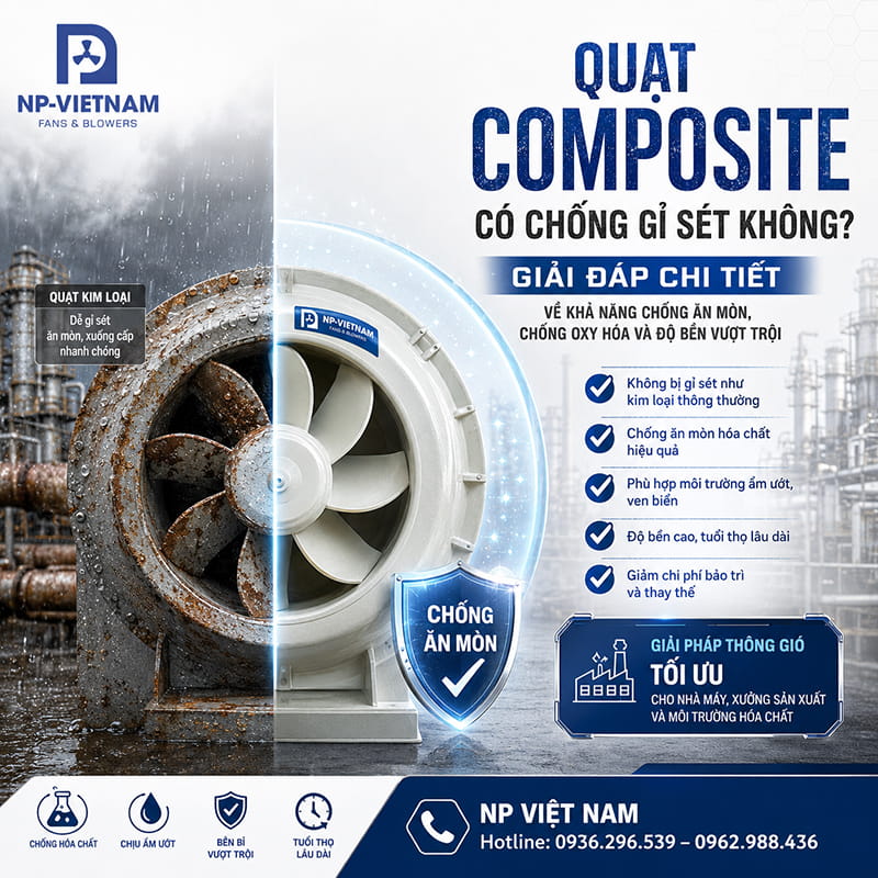 Quạt Composite có chống gỉ sét không?