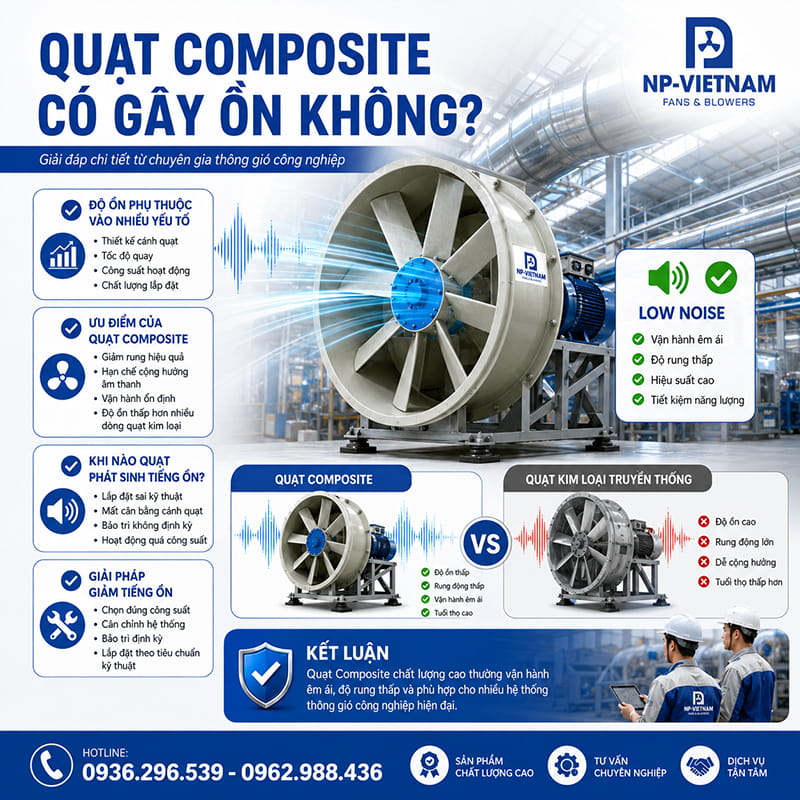 Quạt composite có gây ồn không?