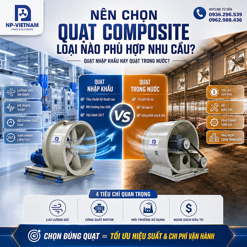 Nên chọn quạt Composite loại nào phù hợp nhu cầu?