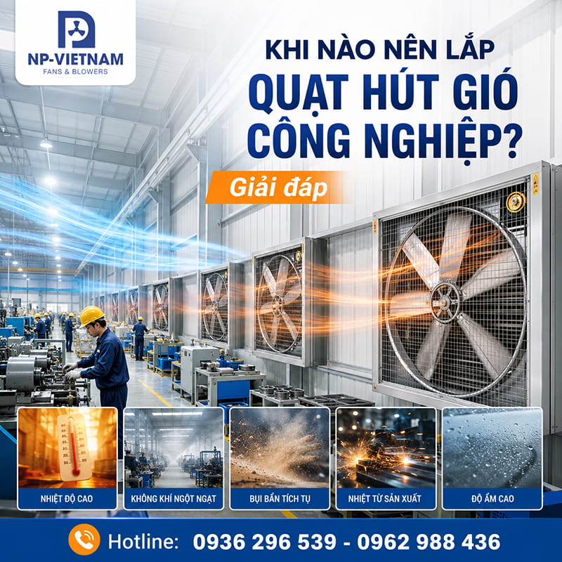 Khi nào nên lắp quạt hút gió công nghiệp?