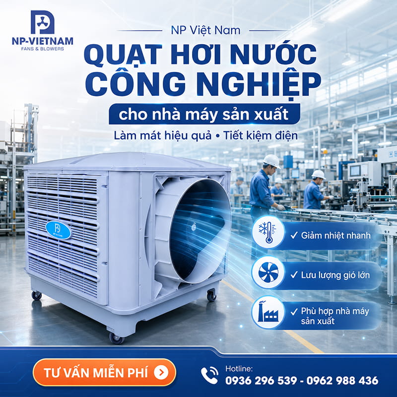 Quạt hơi nước công nghiệp cho nhà máy sản xuất