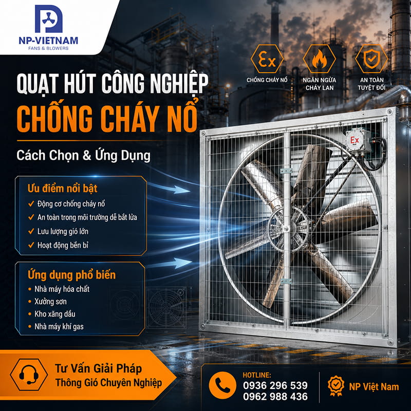 Quạt hút công nghiệp chống cháy