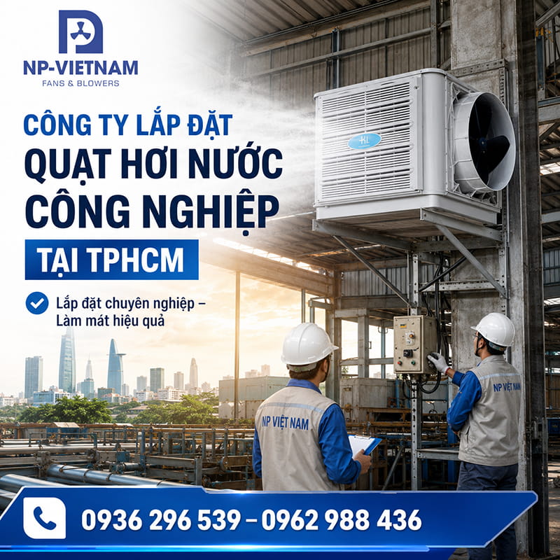 Công ty lắp đặt quạt hoi nước công nghiệp tại TPHCM