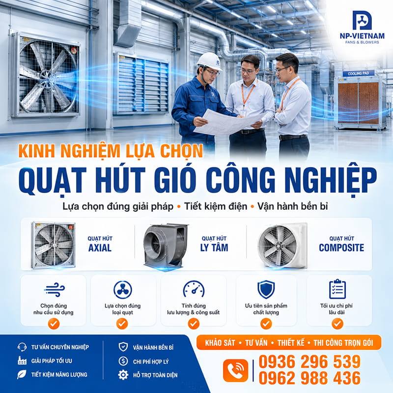 Kinh nghiệm lựa chọn quạt hút gió công nghiệp