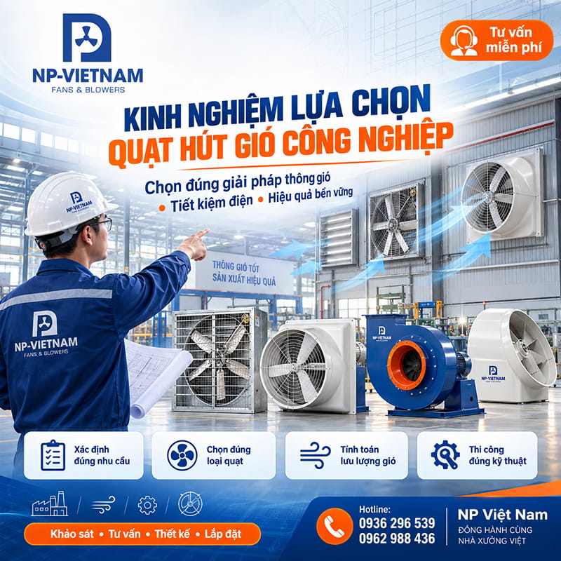 Kinh nghiệm lựa chọn quạt hút gió công nghiệp
