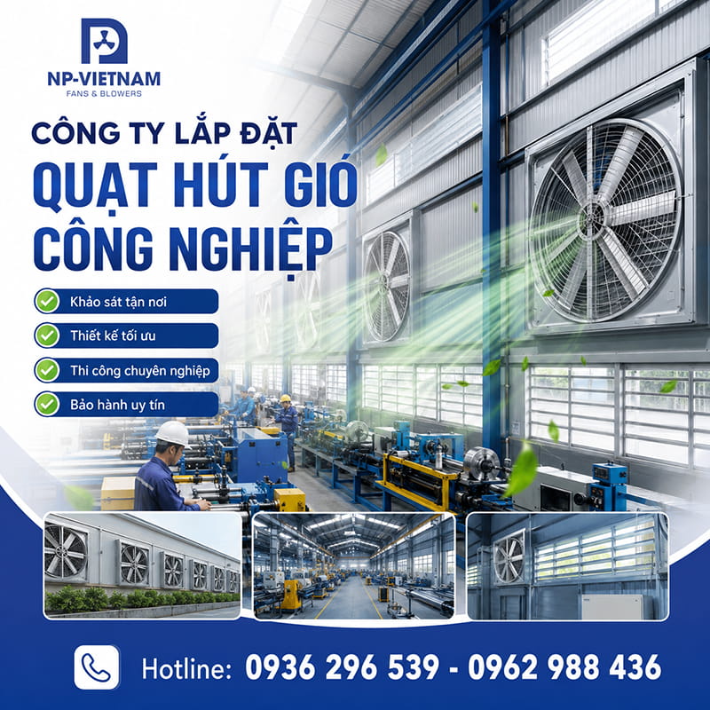 Công ty lắp đặt quạt hút gió công nghiệp