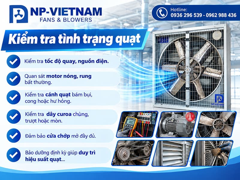 Kiểm tra tình trạng quạt