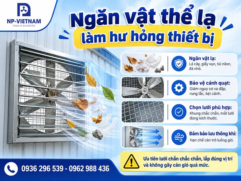 Ngăn vật thể lạ làm hư hỏng thiết bị