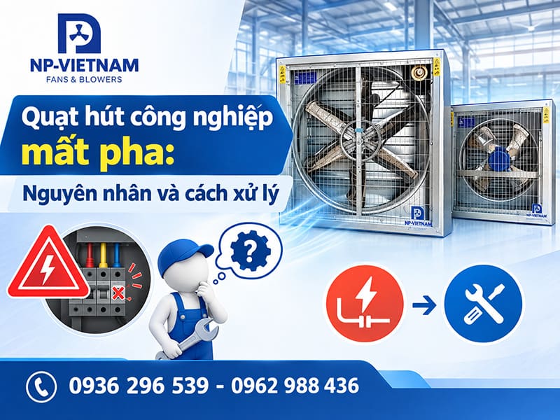 Quạt hút công nghiệp mất pha: Nguyên nhân và cách xử lý