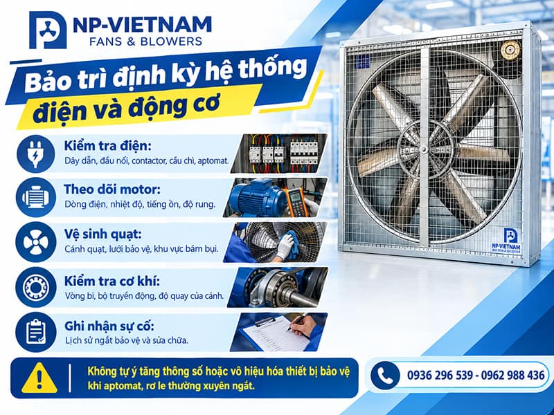 Bảo trì định kỳ hệ thống điện và động cơ
